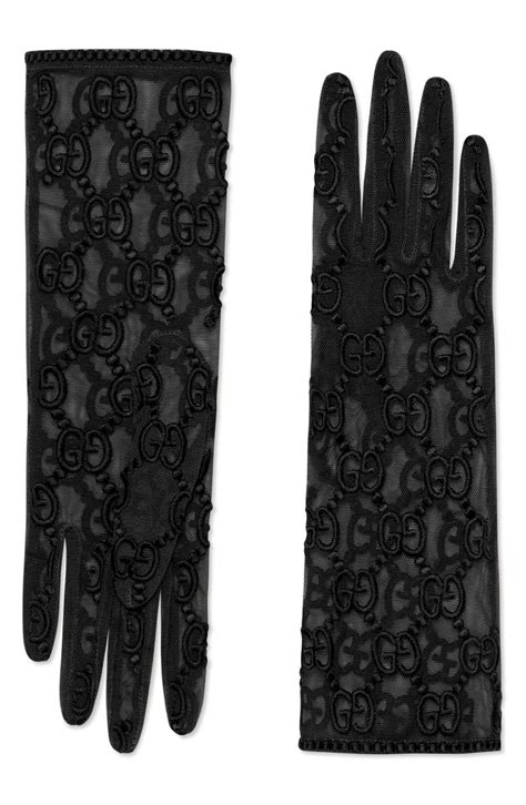 gucci gloves lace|Gucci embroidered tulle gloves.